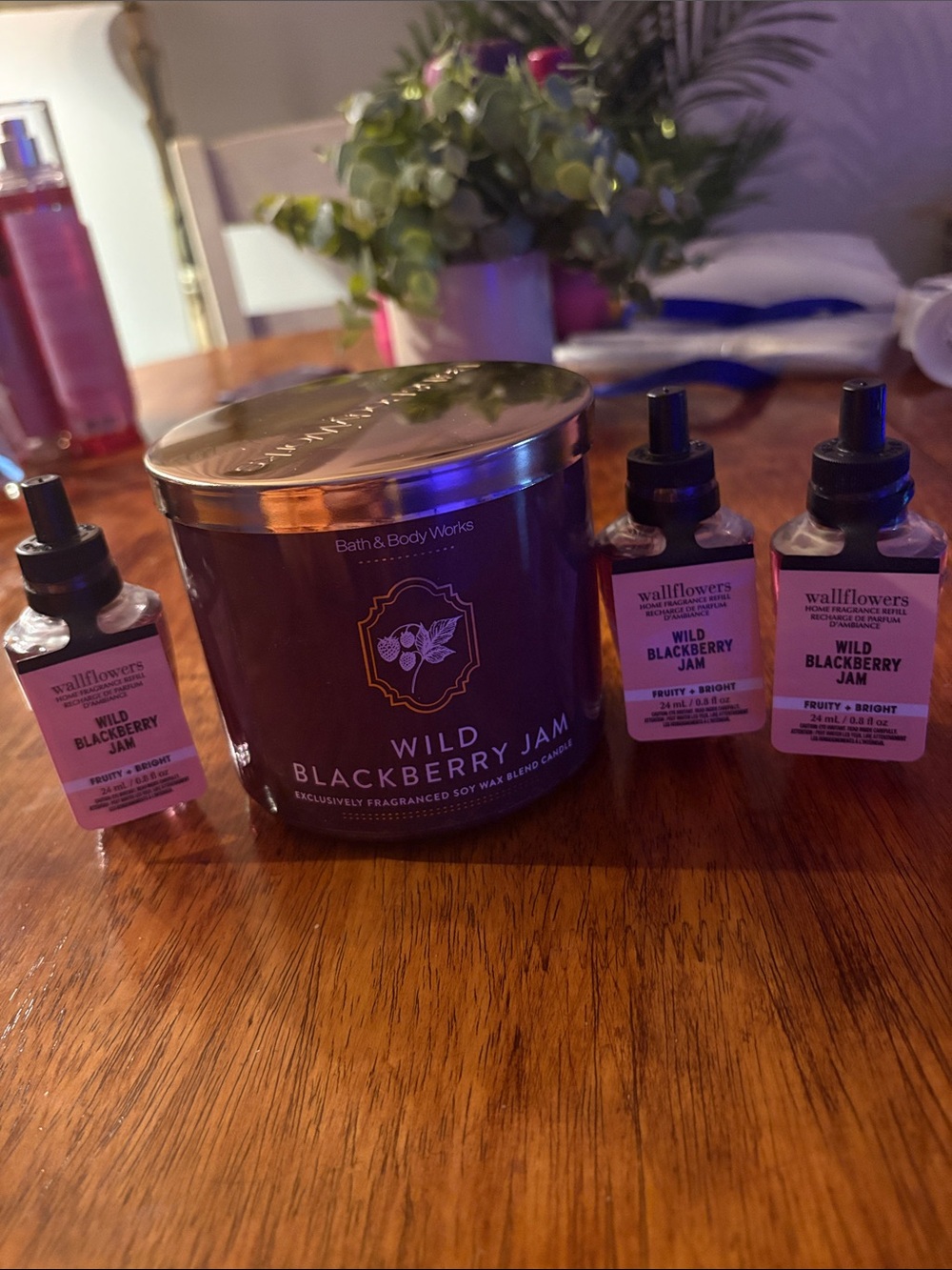Bundle of Wild Blackberry Jam Candle & 3 plug in’s